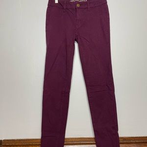 Burgundy American Eagle Jegging
